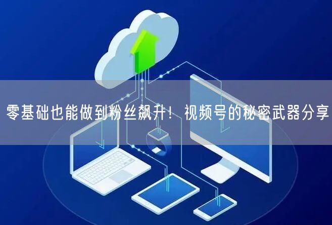 零基础也能做到粉丝飙升！视频号的秘密武器分享