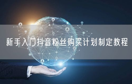 新手入门抖音粉丝购买计划制定教程